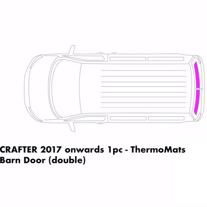 VW CRAFTER 2017 onwards - 1pc ThermoMats - Barn Door