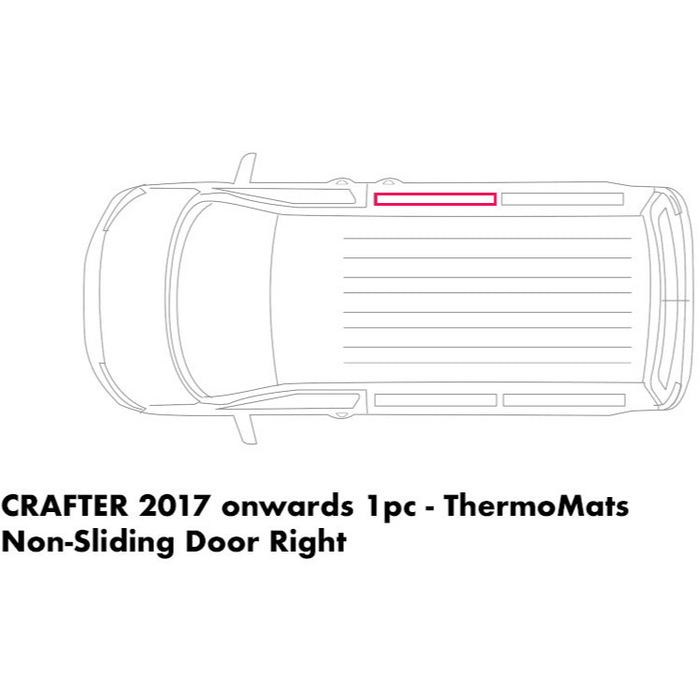 VW CRAFTER 2017 onwards - 1pc ThermoMats - Right Door (non-sliding)