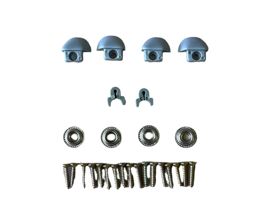 Curtain Mounting Package for 1 Window - Grey