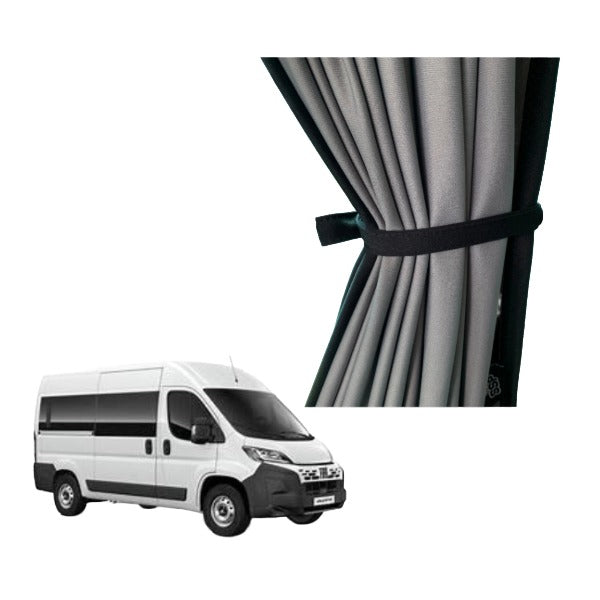 Left Sliding Door Camper Curtain - Fiat Ducato - Block Out Style