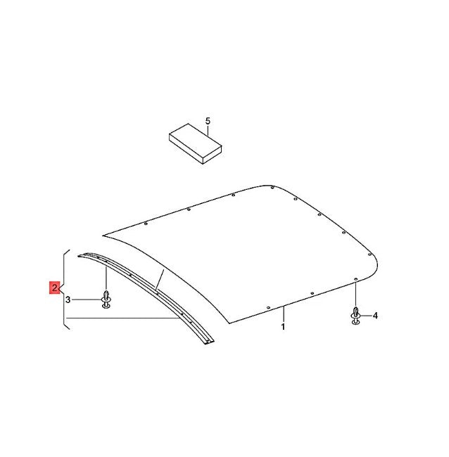 Genuine Roof Lining Trim for VW Transporter T5/T6/T6.1