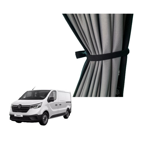 Barn Door Window Camper Curtain - Renault Traffic (2014-onwards) - Block Out Style