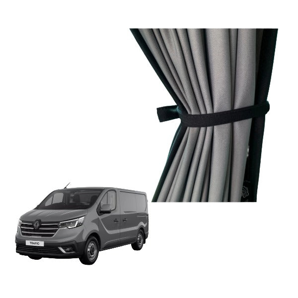 Left Rear Side Window Camper Curtain SWB - Renault Traffic (2014-onwards) - Block Out Style
