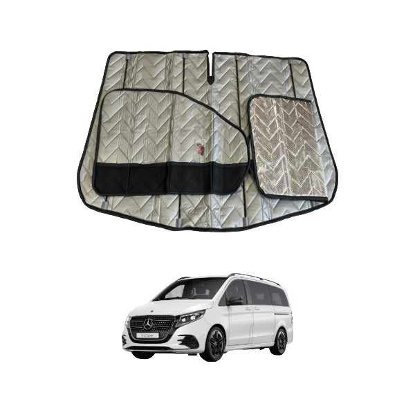 Front Cab Window ThermoMats - 3pc Magnetic with Pocket - Mercedes V-Class 2014+