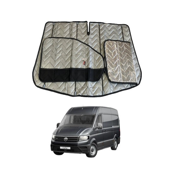 Front Cab Window ThermoMats - 3pc Magnetic with Pocket - VW Crafter (2017-on)