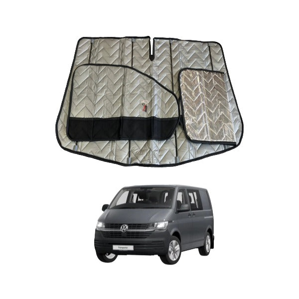 Front Cab Window ThermoMats - 3pc Magnetic with Pocket - VW T5/T6/T6.1 Transporter