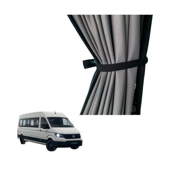 Right Rear Side Window Camper Curtain LWB - VW Crafter (2017-onwards) - Block Out Style