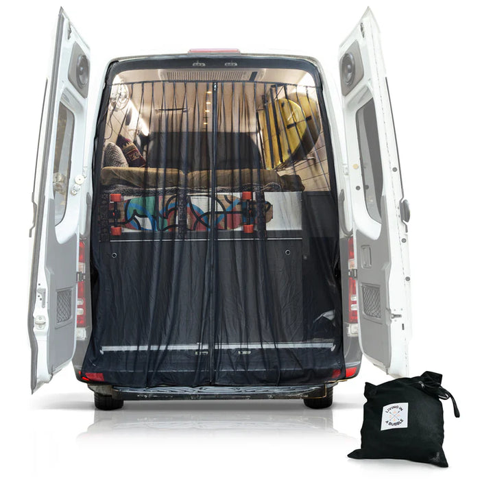 Living in a Bubble Universal Magnetic Rear Door Van Fly Screen - Large Size
