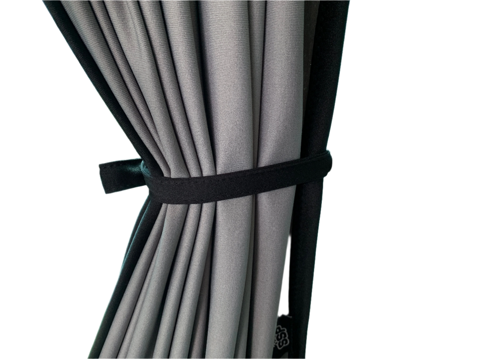 Sliding Door Camper Curtain for VW Multivan T5 & T6 & T6.1 - 1pc - RIGHT - Black Rail