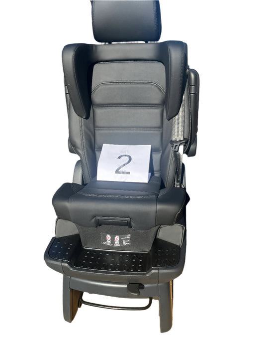 Multivan Single Captain's Chair for Rail System T6.1 Leather-Alcantara With Integrated Child Booster Seat -2