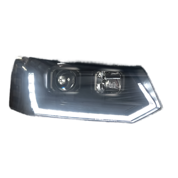 VW T5.1 LED DRL V3 Headlights with Sequential Indicators (includes bulbs) – Black KIT