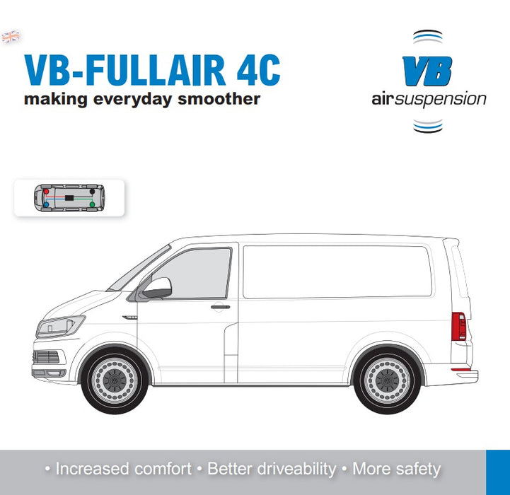 VB Air Suspension - Full Air 4C +30mm For VW T6/T6.1