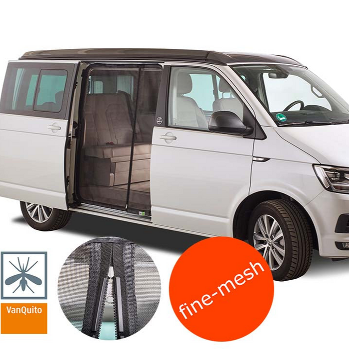Mosquito Net VW T5/T6/T6.1 FINE Mesh + MAGNETIC Zipper for RIGHT Side Door