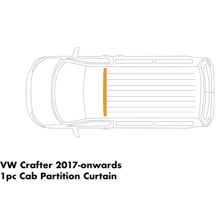 VW Crafter (2017-onwards) - 1pc Cab Partition Curtain