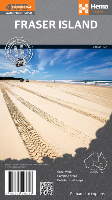Hema Maps Fraser Island Map