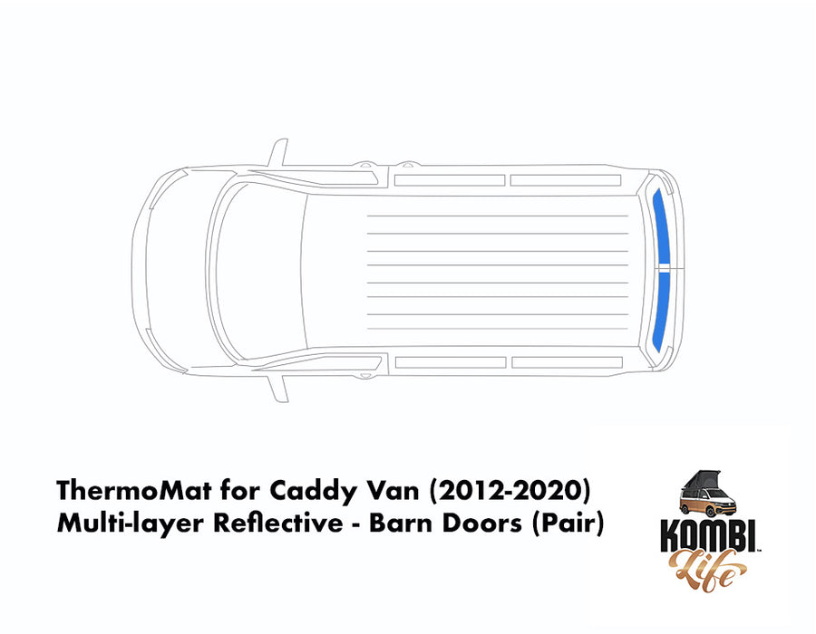 ThermoMat for Caddy Van (2012-2020) - Multi-layer Reflective - Barn Doors (Pair)
