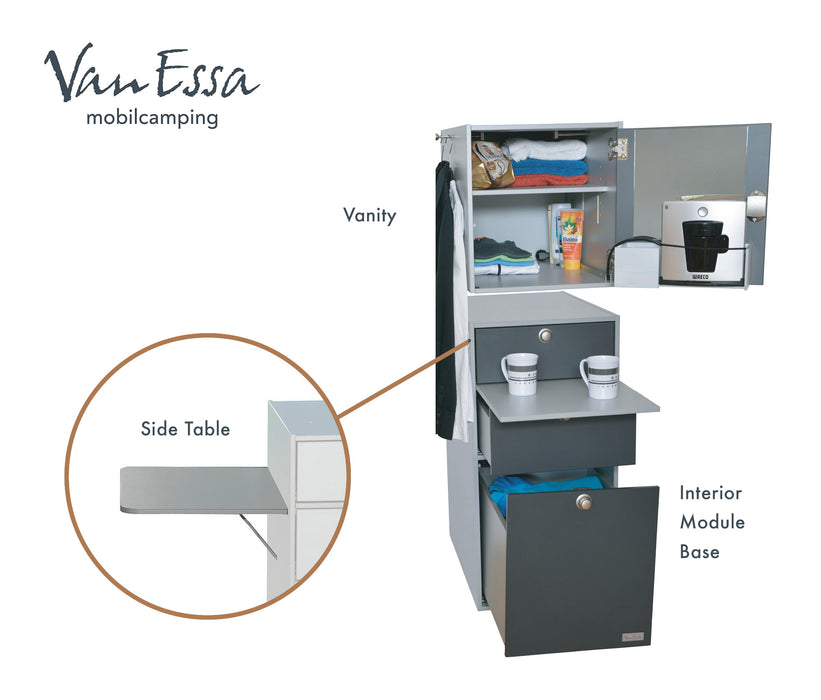 VanEssa Interior Storage Tower for Volkswagen T5/T6/6.1 California / Multivan / Transporter