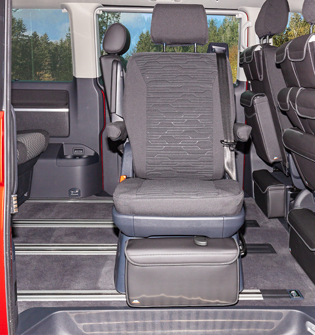 BRANDRUP Second Skin Protective Covers - 1 x Swivel Captain's Chair - VW T6.1/T6 Multivan - Design "Circuit" / Titan Black