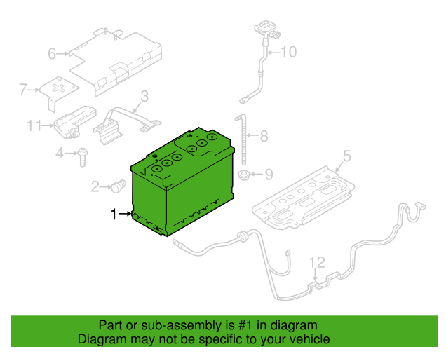 Genuine Replacement AGM Starter Battery For T5, T6, T6.1 and 2nd Battery for California