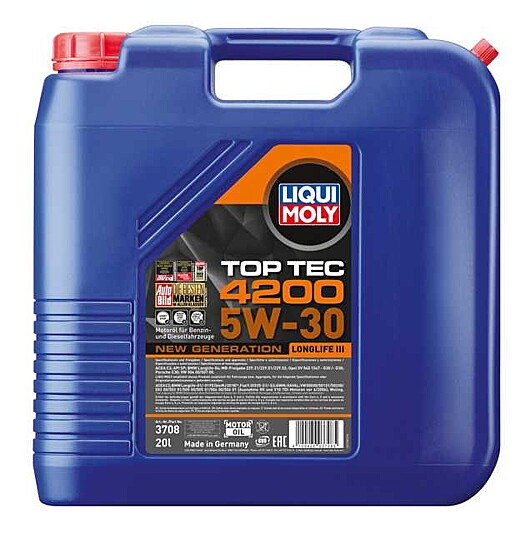 Liqui Moly 5W-30 -Top Tec 4200 - Engine Oil - VW 504 00/507 00 Approved