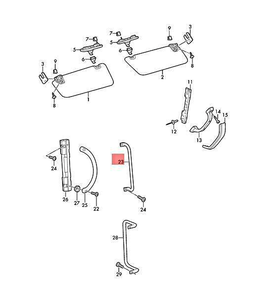 VW Crafter B-Pillar LHS Sliding Door Grab Handle (MY18 onwards)