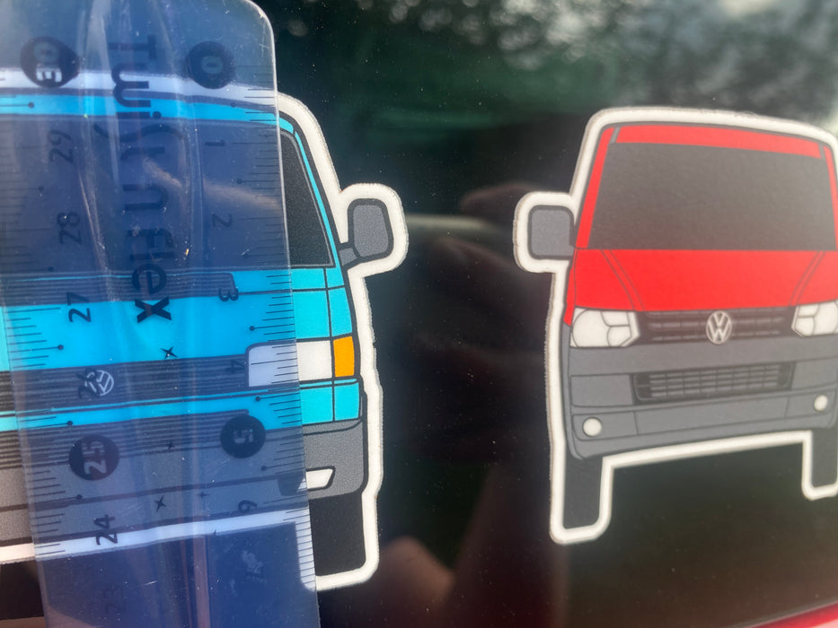 KombiLife Volkswagen Evolution of the Kombi Sticker Bundle - T1, T2, T3, T4, T5.1, T6.1