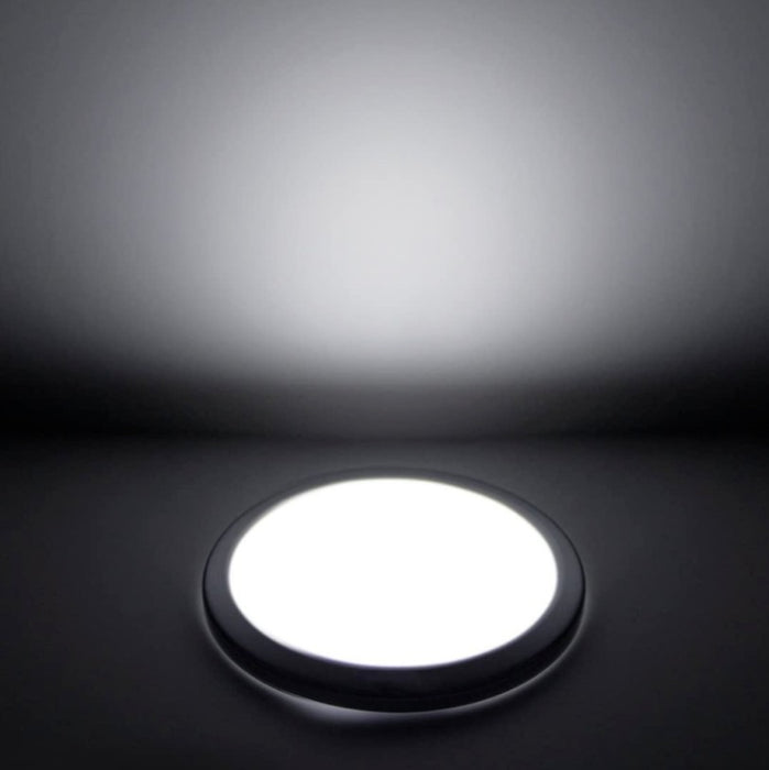 LED Round 12V Light 76mm - Twin Brightness w/- Switch