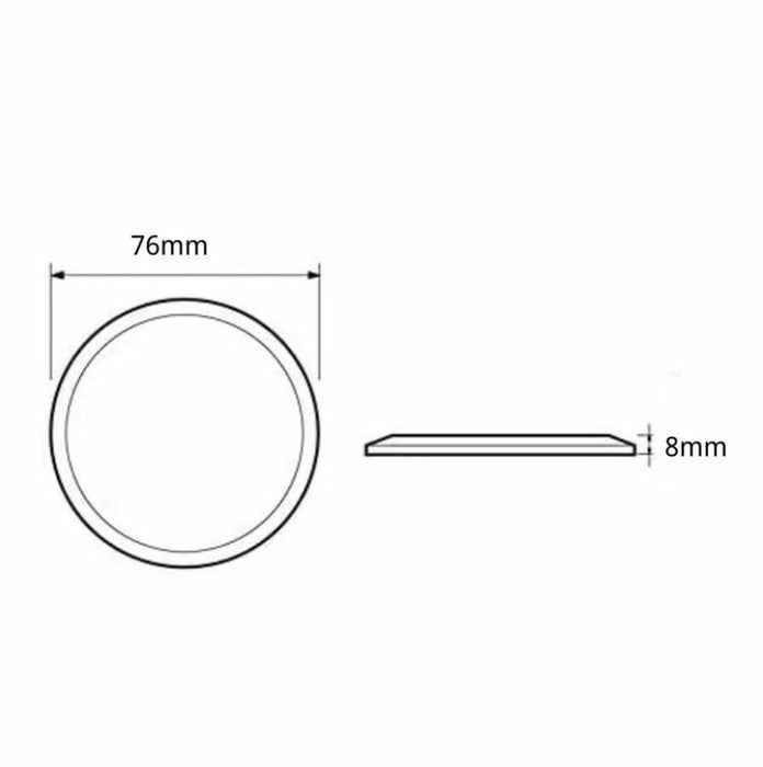LED Round 12V Light 76mm - Twin Brightness w/- Switch