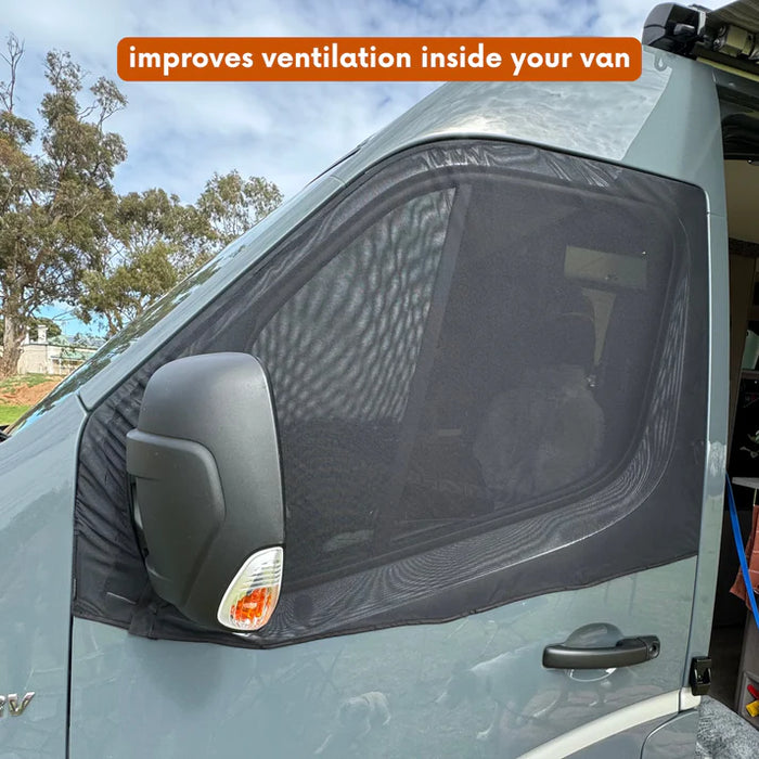 Living in a Bubble Universal Magnetic Front Window Fly Screens - For Cars and Vans
