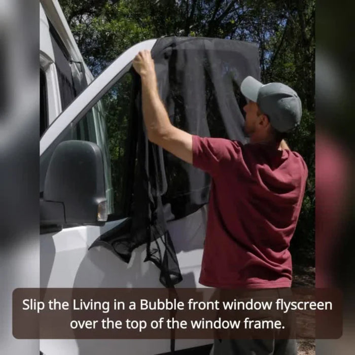 Living in a Bubble Universal Magnetic Front Window Fly Screens - For Cars and Vans