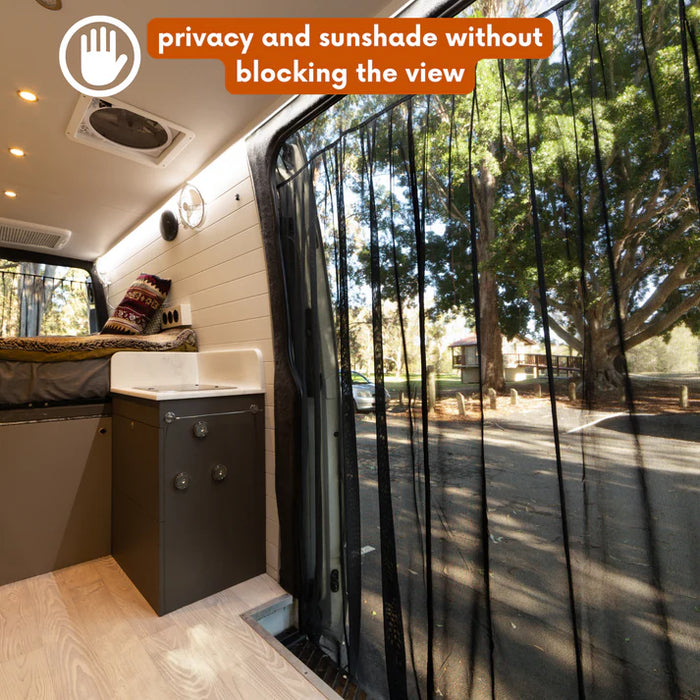 Living in a Bubble Universal Magnetic Side Door Van Fly Screen - Large Size