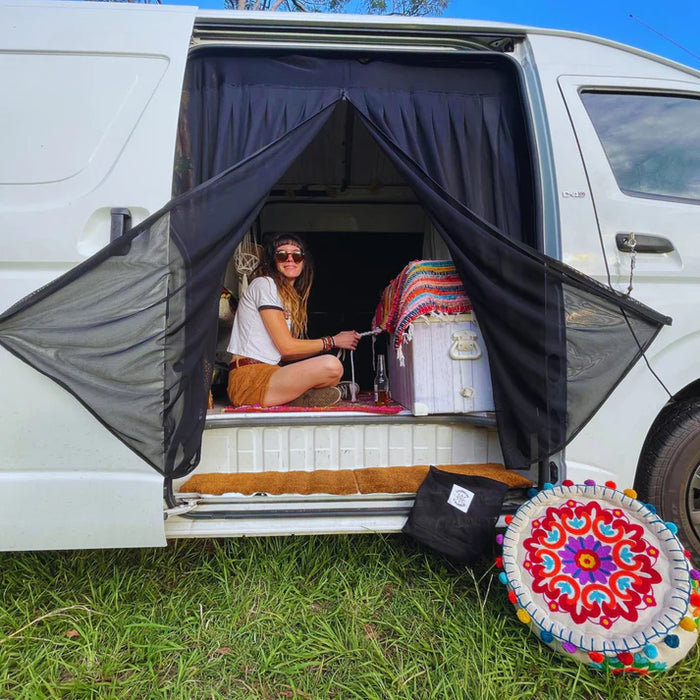 Living in a Bubble Universal Magnetic Side Door Van Fly Screen - Large Size