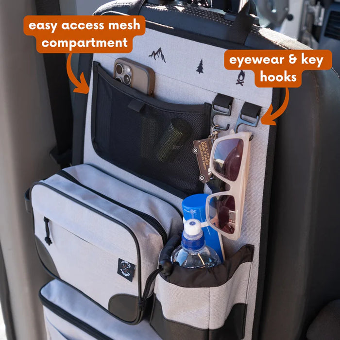 Living in a Bubble Premium Seat Back Storage with Toiletry Bag