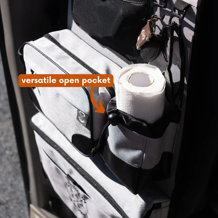 Living in a Bubble Premium Seat Back Storage with Toiletry Bag