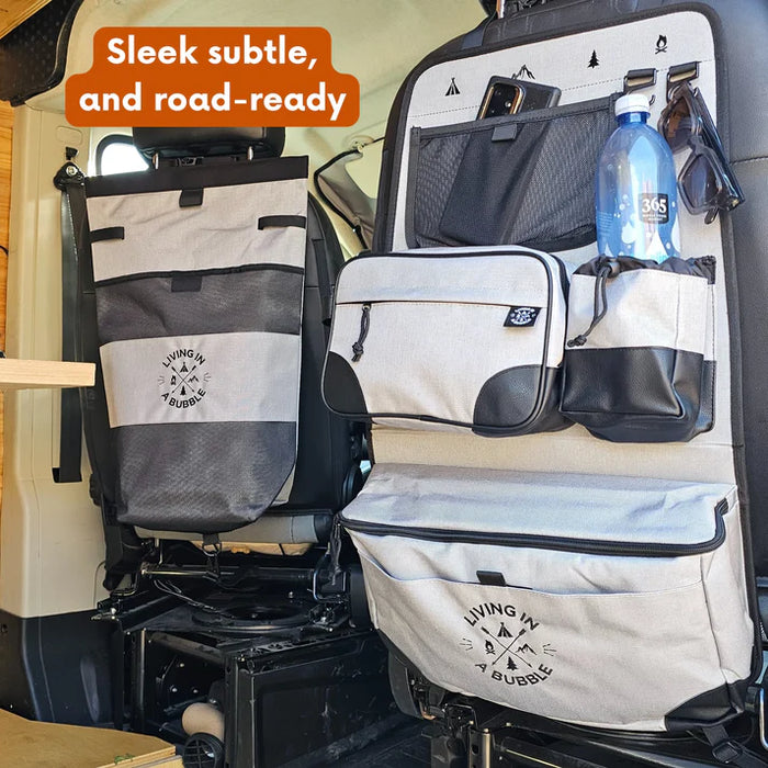 Living in a Bubble Premium Seat Back Storage with Toiletry Bag