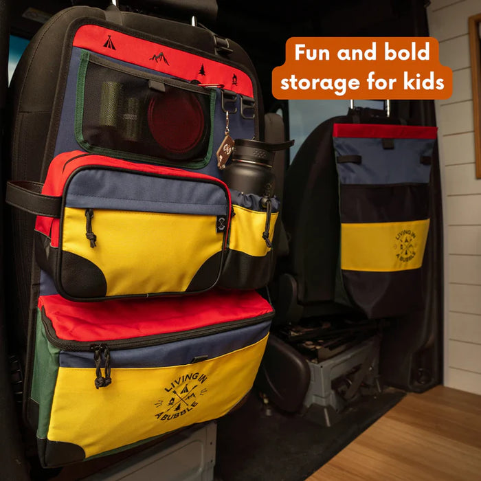 Living in a Bubble Premium Seat Back Storage with Toiletry Bag