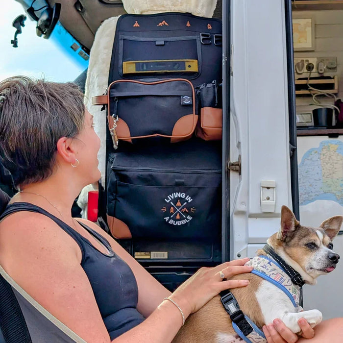Living in a Bubble Premium Seat Back Storage with Toiletry Bag