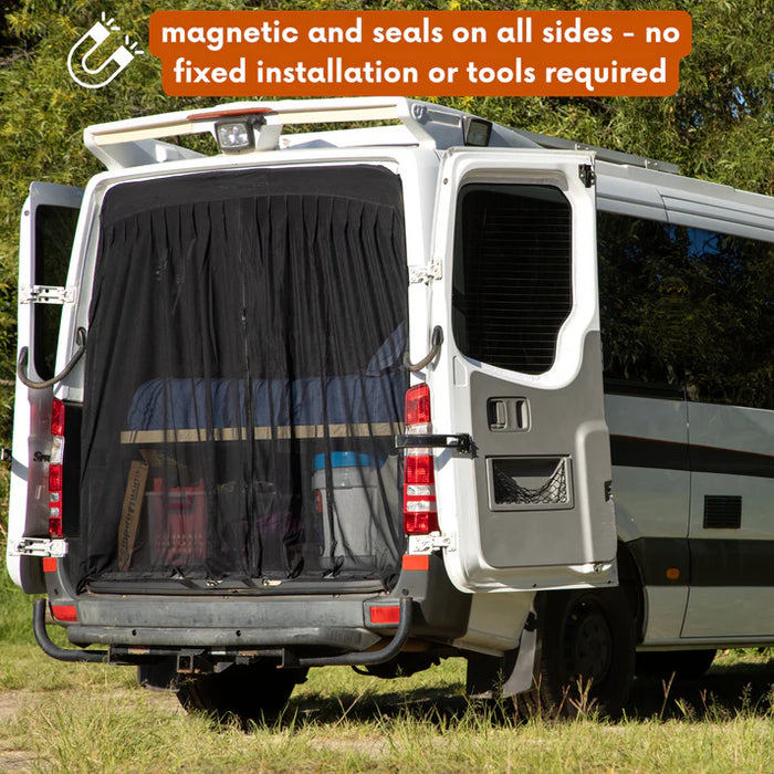 Living in a Bubble Universal Magnetic Rear Door Van Fly Screen - Large Size