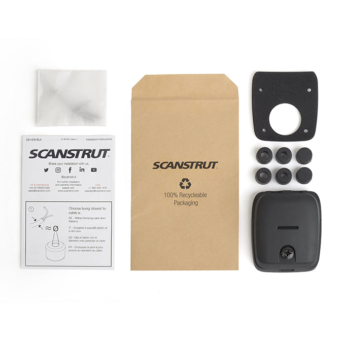 Scanstrut Double Horizontal Cable Seal – Solar (DS-HD6-BLK)