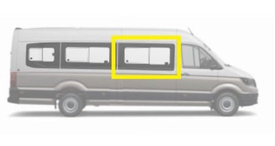 FRONT - Sliding Window For Crafter MWB & LWB 2017 onwards