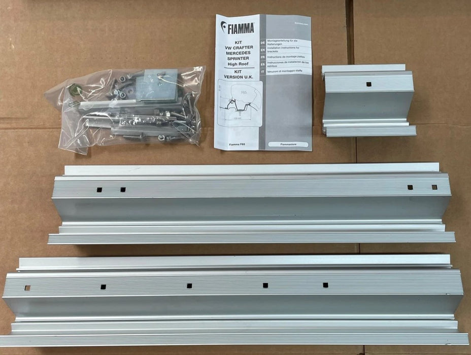 Fiamma F65 F80 Awning Mounting Kit Without OEM Tracks for Mercedes Sprinter VW Crafter to 2016