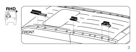 Fiamma F65 F80 Awning Mounting Kit for Without Roof Rails VW Crafter 2017 onwards