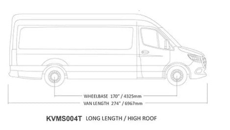 Front Runner Mercedes-Benz Sprinter (L3H2,170in LWB,High Roof) (2007-Current) Slimpro Van Rack Kit