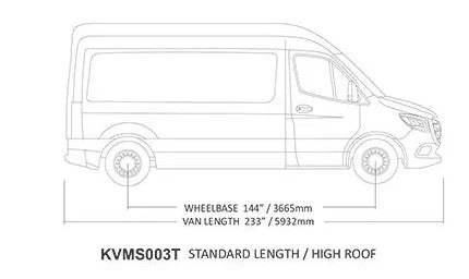 Front Runner Mercedes-Benz Sprinter (L2H2,144in MWB,High Roof) (2006-Current) Slimpro Van Rack Kit