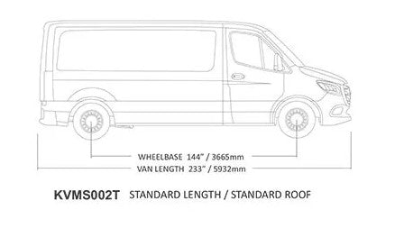Front Runner Mercedes-Benz Sprinter (L2H1,144in MWB,Standard Roof) (2007-Current) Slimpro Van Rack Kit