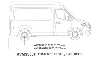 Front Runner Mercedes-Benz Sprinter (L1H2,128in SWB,high Roof) (2006-Current) Slimpro Van Rack Kit