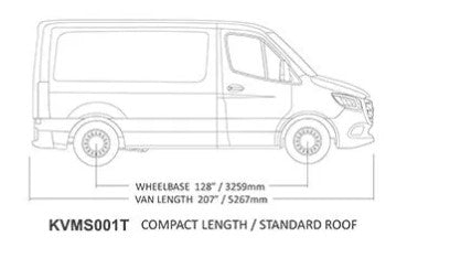 Front Runner Mercedes-Benz Sprinter (L1H1,128in SWB,Standard Roof) (2006-Current) Slimpro Van Rack Kit