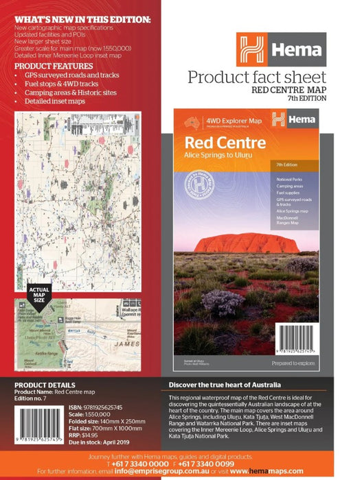 Hema Maps The Red Centre Map