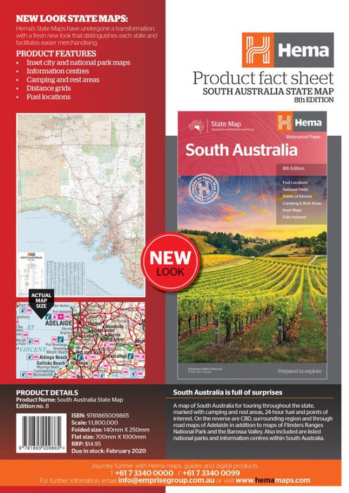 Hema Maps South Australia State Map