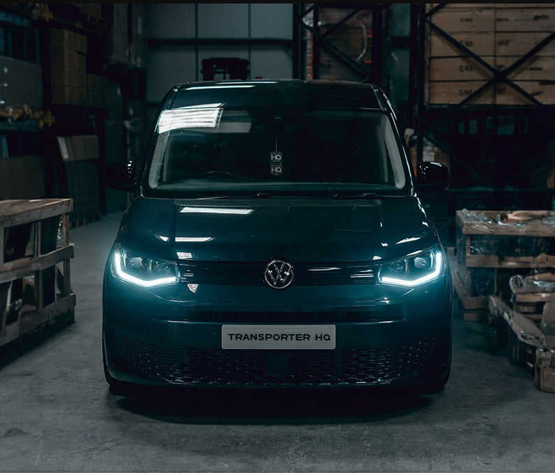 VW Caddy 5 LED DRL Headlights with Sequential Indicators – Black KIT
